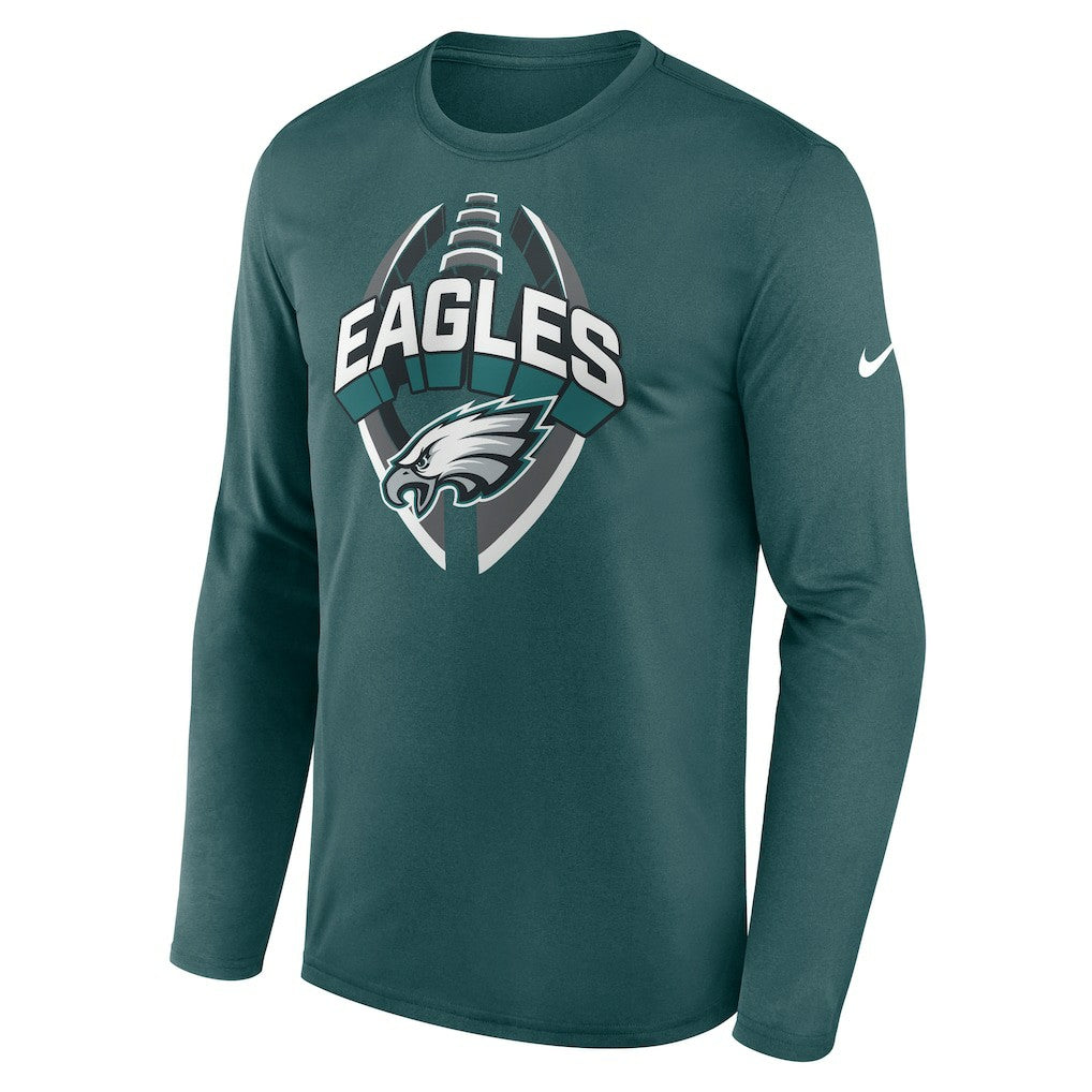 Philadelphia Eagles Primetime Legend Icon Performance Long Sleeve T-Shirt Midnight Green | Nike for Sale