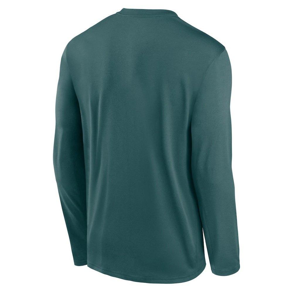 Philadelphia Eagles Primetime Legend Icon Performance Long Sleeve T-Shirt Midnight Green | Nike for Sale