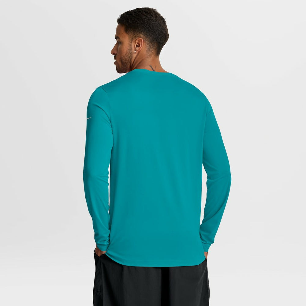 Miami Dolphins Primetime Legend Icon Performance Long Sleeve T-Shirt Aqua | Nike for Sale