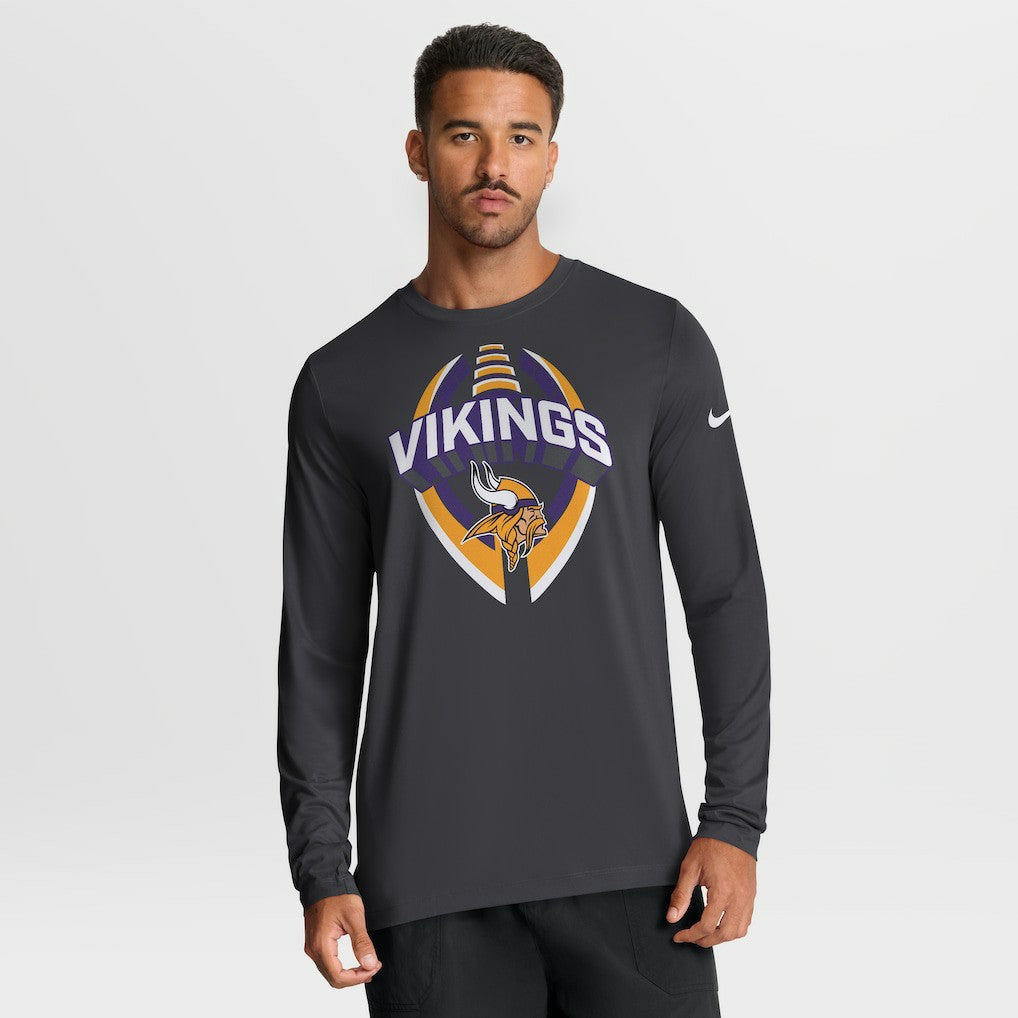 Minnesota Vikings Primetime Legend Icon Performance Long Sleeve T-Shirt Anthracite | Nike for Sale