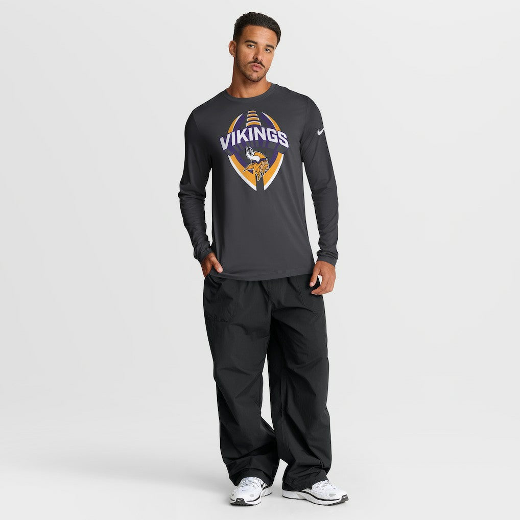 Minnesota Vikings Primetime Legend Icon Performance Long Sleeve T-Shirt Anthracite | Nike for Sale