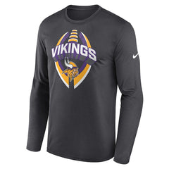 Minnesota Vikings Primetime Legend Icon Performance Long Sleeve T-Shirt Anthracite | Nike for Sale