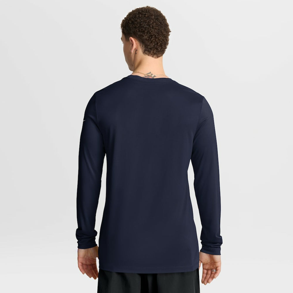 New England Patriots Primetime Legend Icon Performance Long Sleeve T-Shirt Navy | Nike for Sale