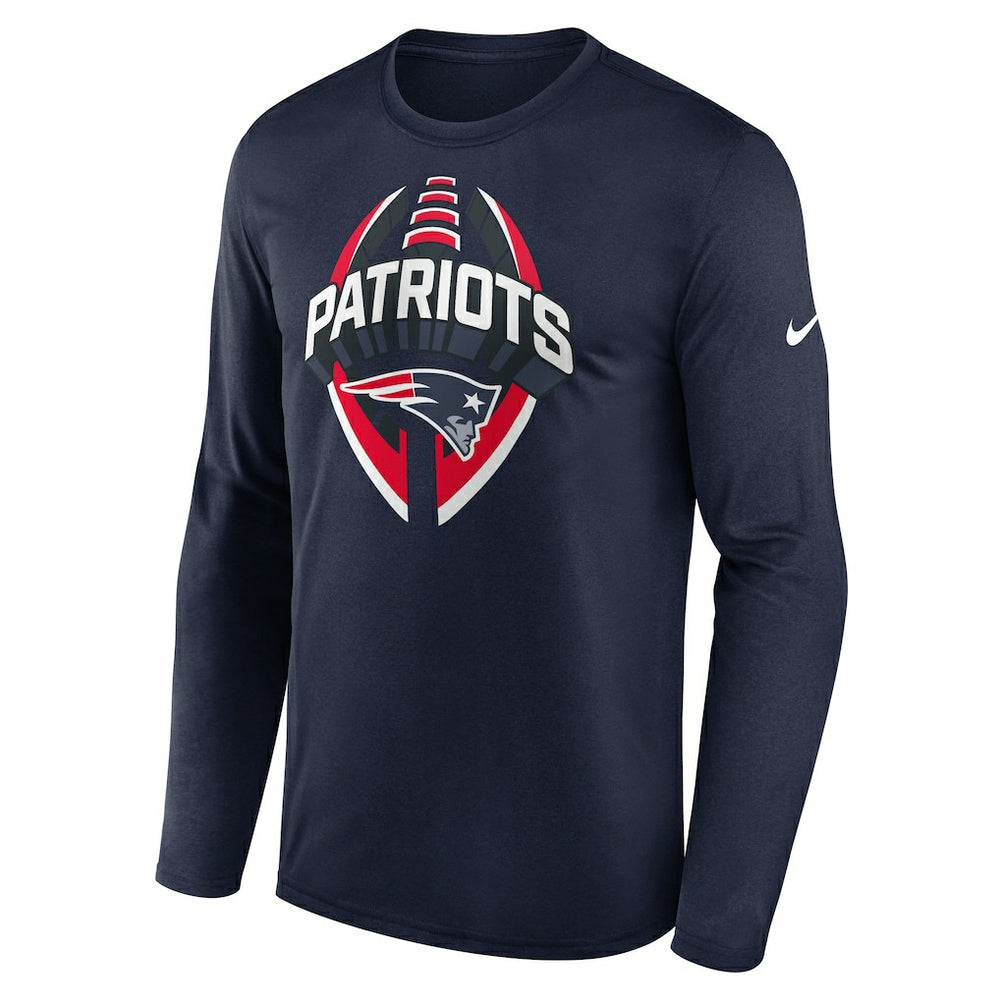 New England Patriots Primetime Legend Icon Performance Long Sleeve T-Shirt Navy | Nike for Sale