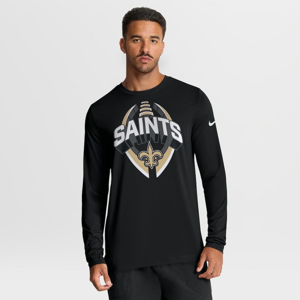 New Orleans Saints Primetime Legend Icon Performance Long Sleeve T-Shirt Black | Nike for Sale