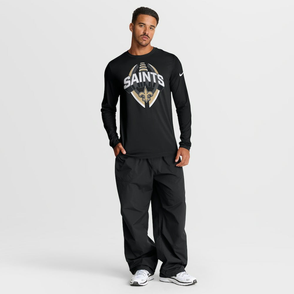 New Orleans Saints Primetime Legend Icon Performance Long Sleeve T-Shirt Black | Nike for Sale