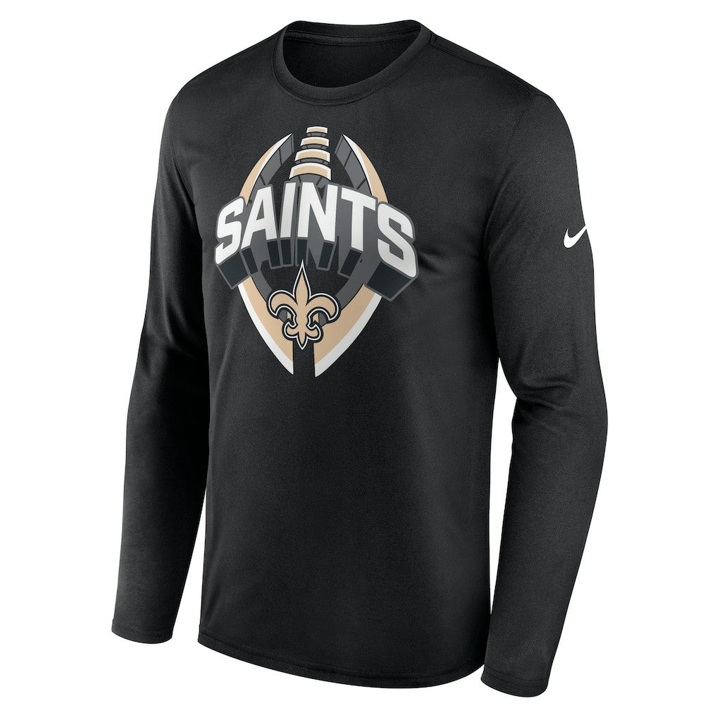 New Orleans Saints Primetime Legend Icon Performance Long Sleeve T-Shirt Black | Nike for Sale