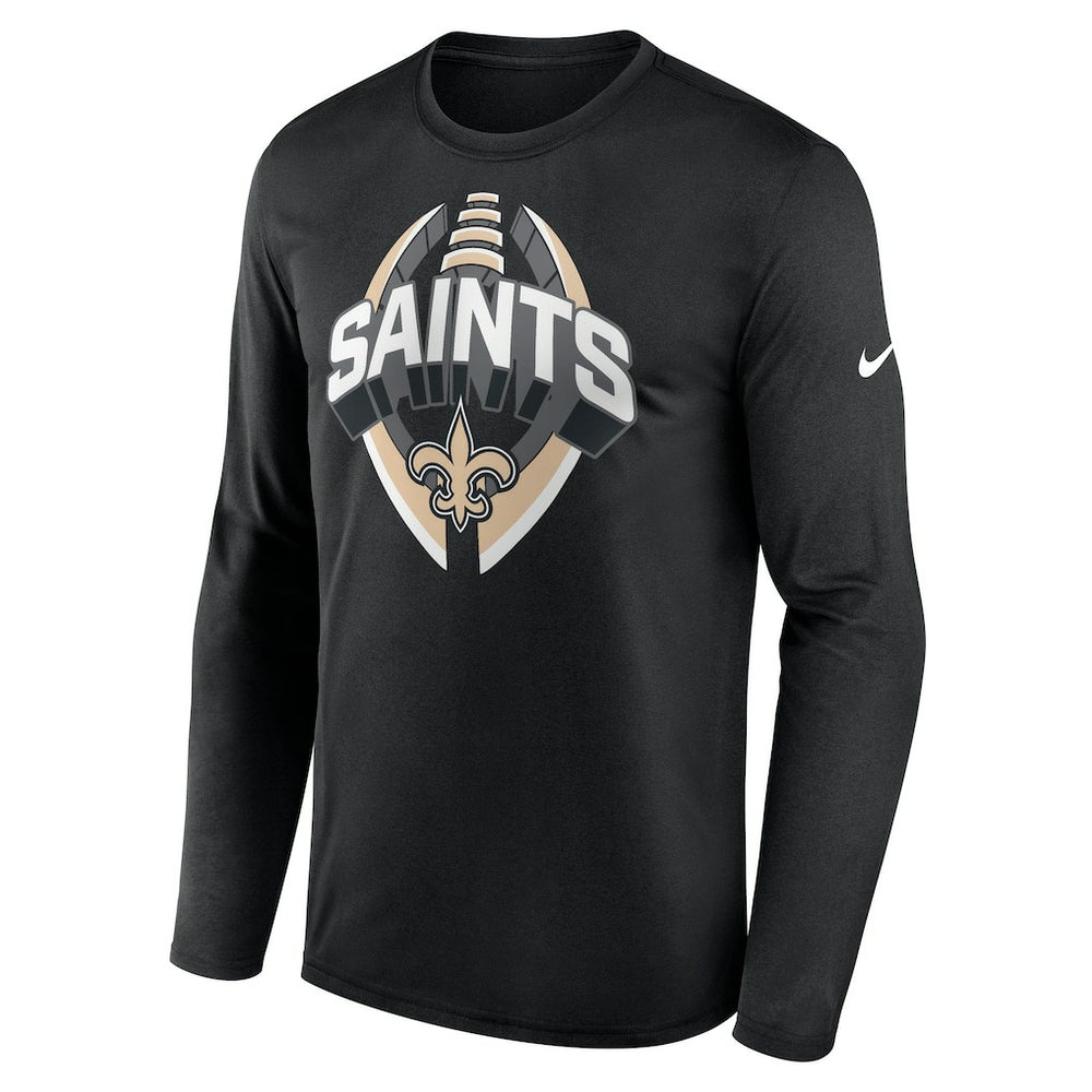 New Orleans Saints Primetime Legend Icon Performance Long Sleeve T-Shirt Black | Nike for Sale