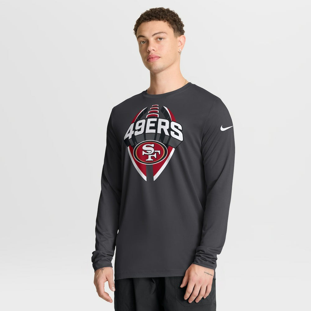 San Francisco 49ers Primetime Legend Icon Performance Long Sleeve T-Shirt Anthracite | Nike for Sale