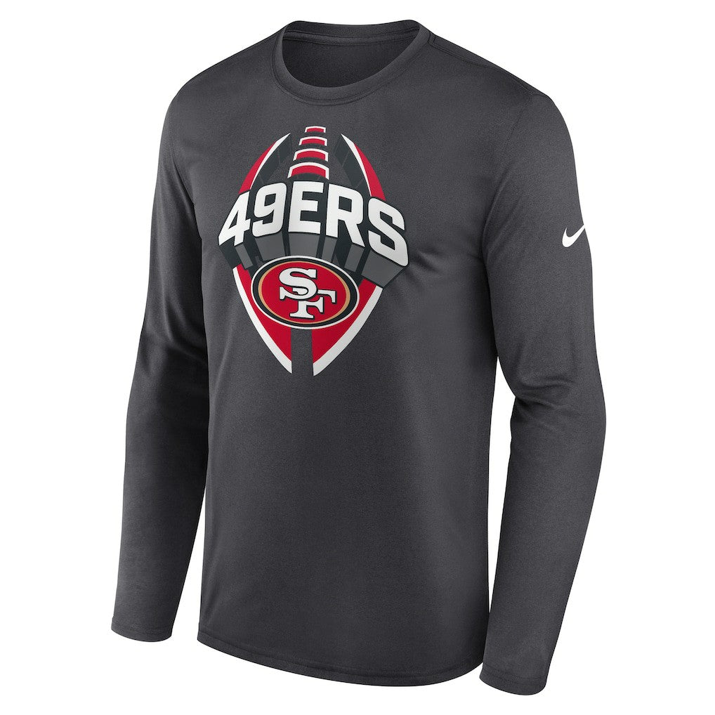 San Francisco 49ers Primetime Legend Icon Performance Long Sleeve T-Shirt Anthracite | Nike for Sale