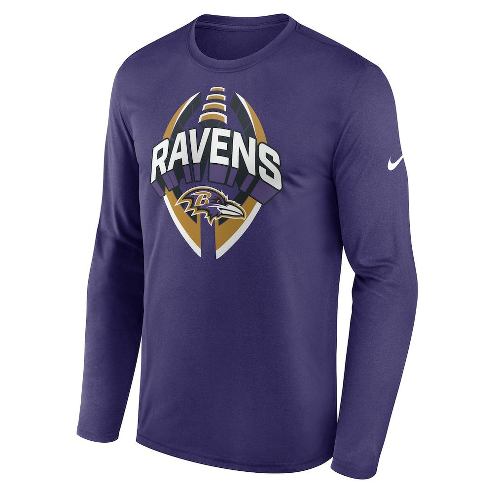 Baltimore Ravens Primetime Legend Icon Performance Long Sleeve T-Shirt Purple | Nike for Sale