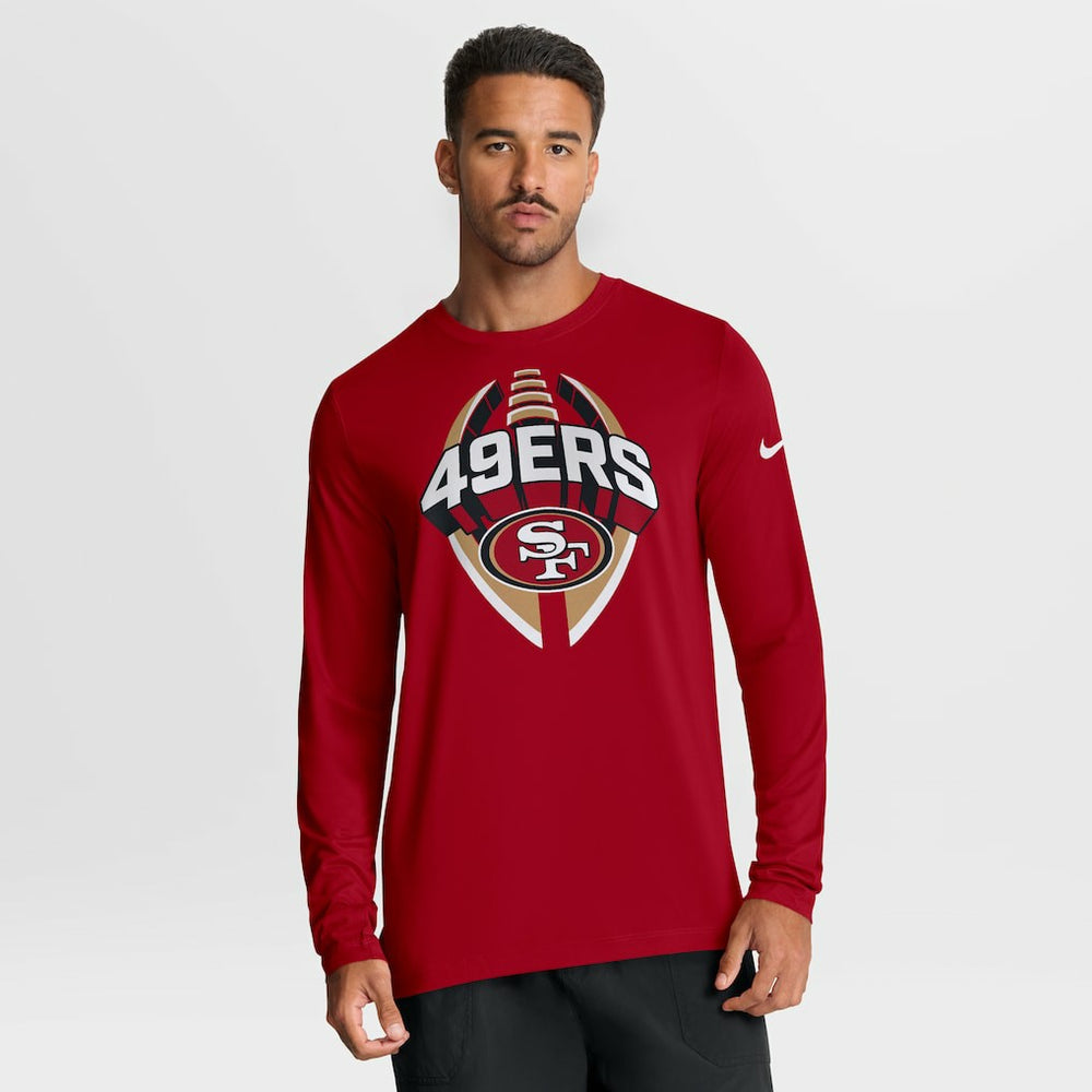 San Francisco 49ers Primetime Legend Icon Performance Long Sleeve T-Shirt Scarlet | Nike for Sale