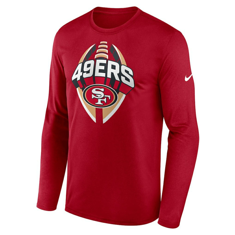 San Francisco 49ers Primetime Legend Icon Performance Long Sleeve T-Shirt Scarlet | Nike for Sale