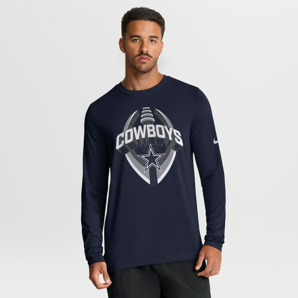 Dallas Cowboys Primetime Legend Icon Performance Long Sleeve T-Shirt Navy | Nike for Sale