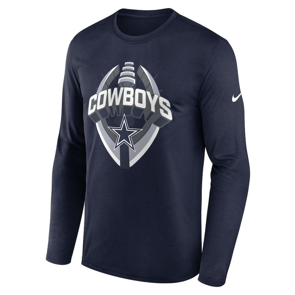 Dallas Cowboys Primetime Legend Icon Performance Long Sleeve T-Shirt Navy | Nike for Sale
