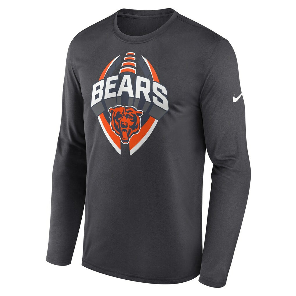 Chicago Bears Primetime Legend Icon Performance Long Sleeve T-Shirt Anthracite | Nike for Sale