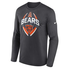 Chicago Bears Primetime Legend Icon Performance Long Sleeve T-Shirt Anthracite | Nike for Sale