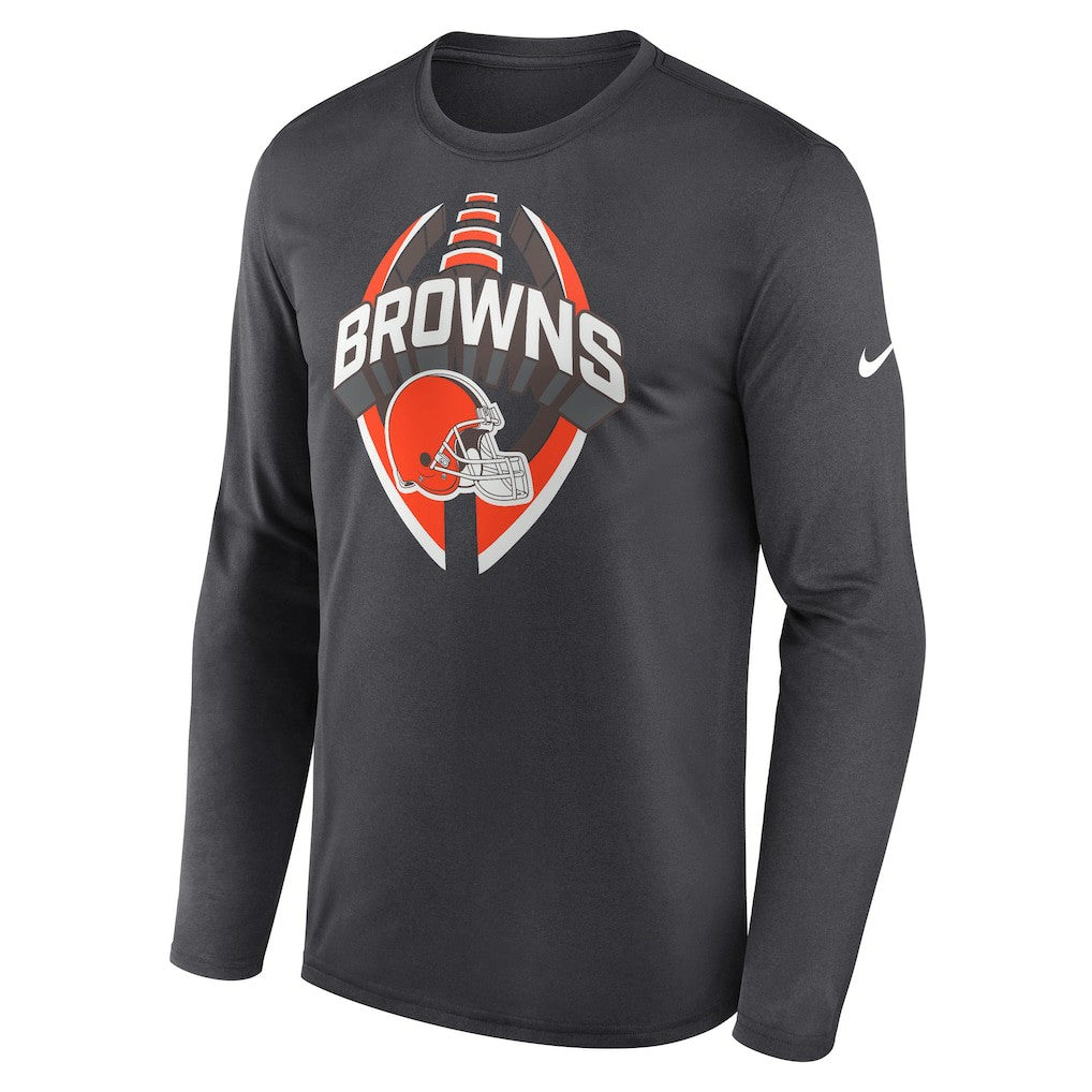 Cleveland Browns Primetime Legend Icon Performance Long Sleeve T-Shirt Anthracite | Nike for Sale