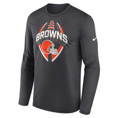 Cleveland Browns Primetime Legend Icon Performance Long Sleeve T-Shirt Anthracite | Nike for Sale
