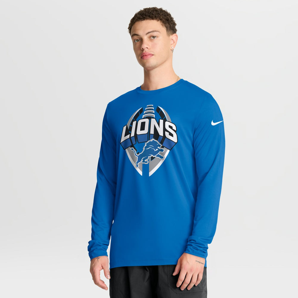 Detroit Lions Primetime Legend Icon Performance Long Sleeve T-Shirt Blue | Nike for Sale