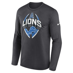 Detroit Lions Primetime Legend Icon Performance Long Sleeve T-Shirt Anthracite | Nike for Sale