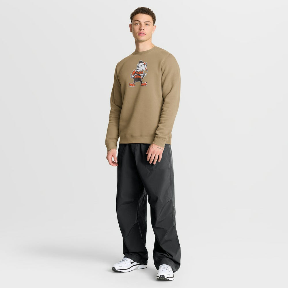 Cleveland Browns Swing Pass Rewind Club Pullover Sweatshirt Brown | Nike for Sale