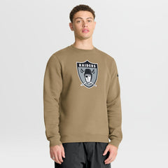 Las Vegas Raiders Swing Pass Rewind Club Pullover Sweatshirt Tan | Nike for Sale