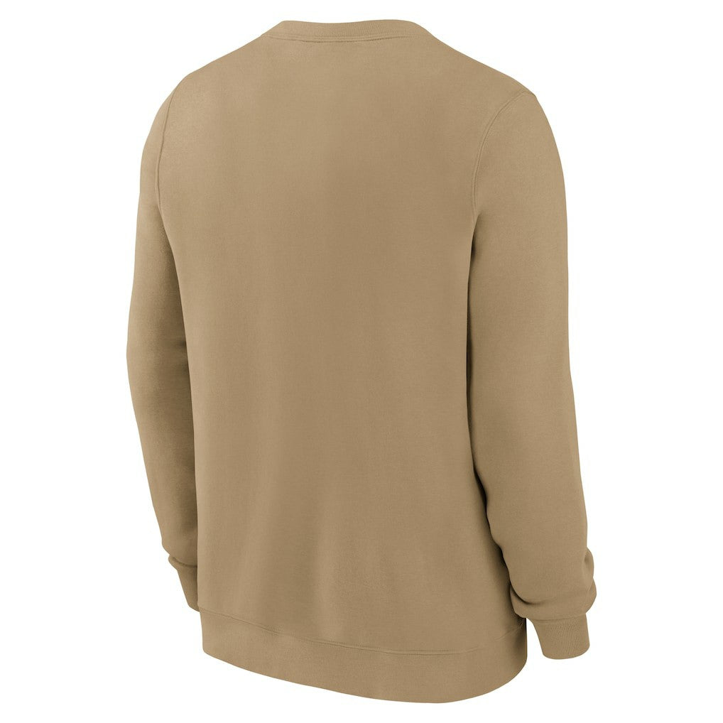 Las Vegas Raiders Swing Pass Rewind Club Pullover Sweatshirt Tan | Nike for Sale