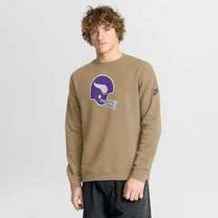 Minnesota Vikings Swing Pass Rewind Club Pullover Sweatshirt Tan | Nike for Sale