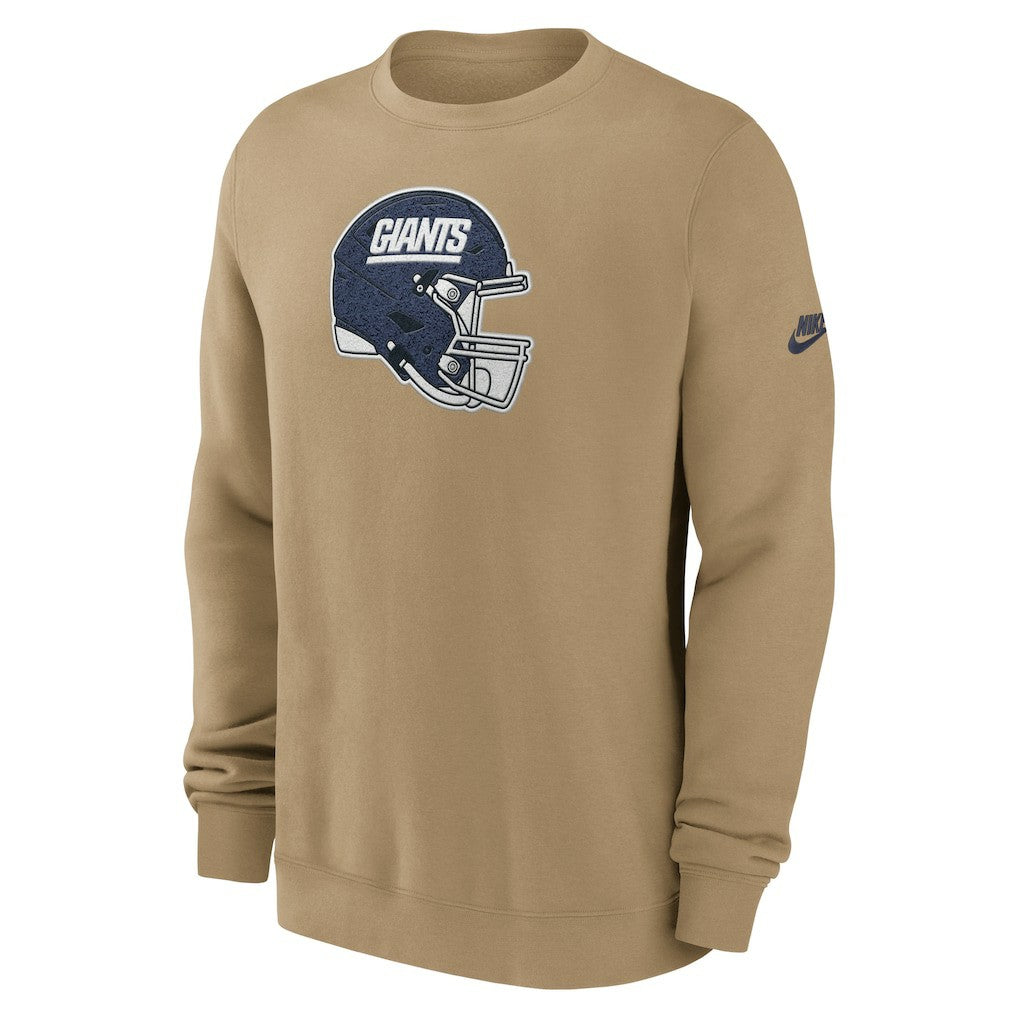 New York Giants Swing Pass Rewind Club Pullover Sweatshirt Tan | Nike for Sale