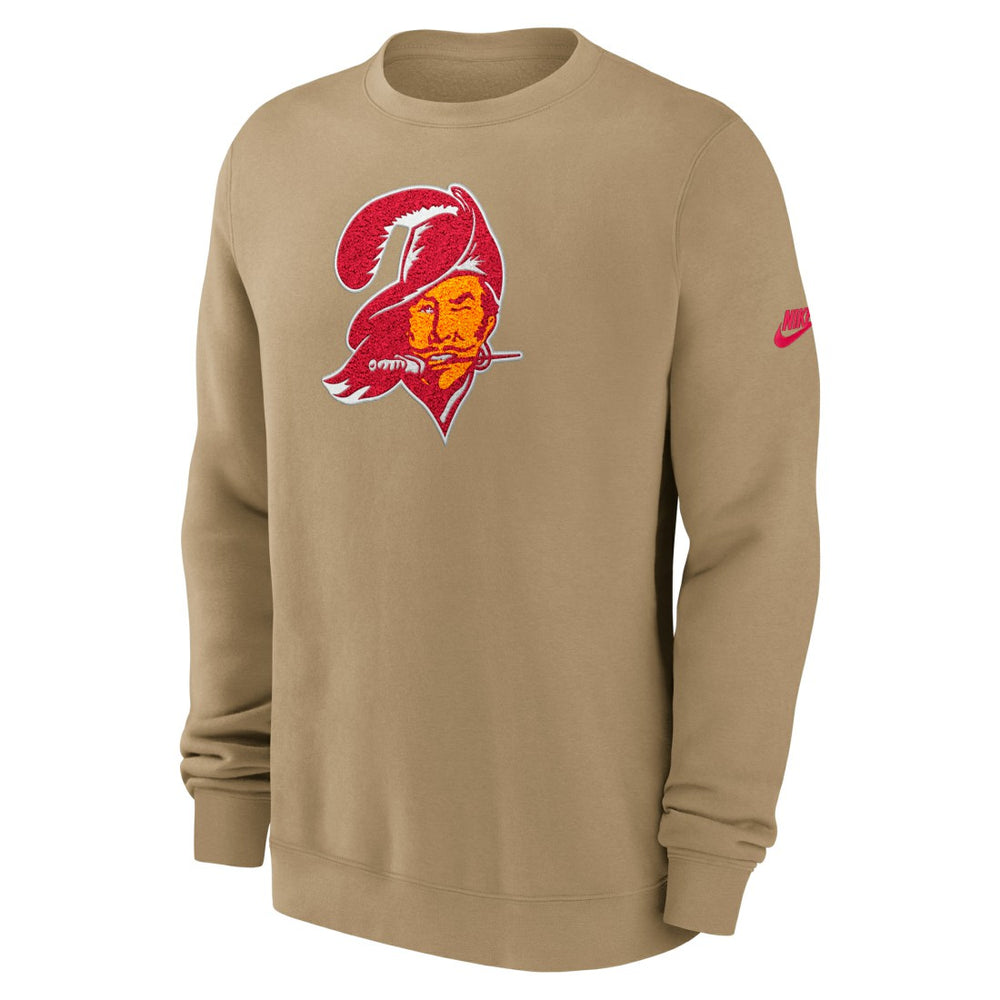 Tampa Bay Buccaneers Swing Pass Rewind Club Pullover Sweatshirt Tan | Nike for Sale