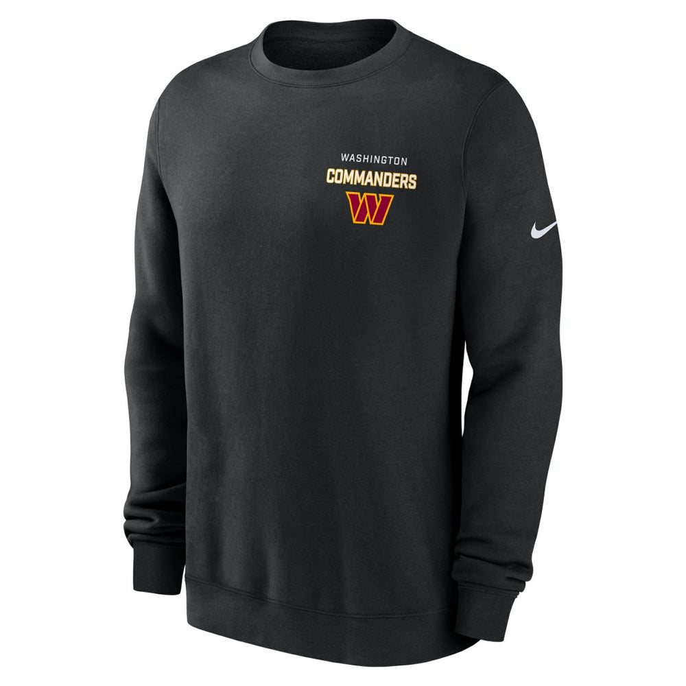 Washington Commanders Primetime Club Fleece Pullover Sweatshirt Black | Nike for Sale
