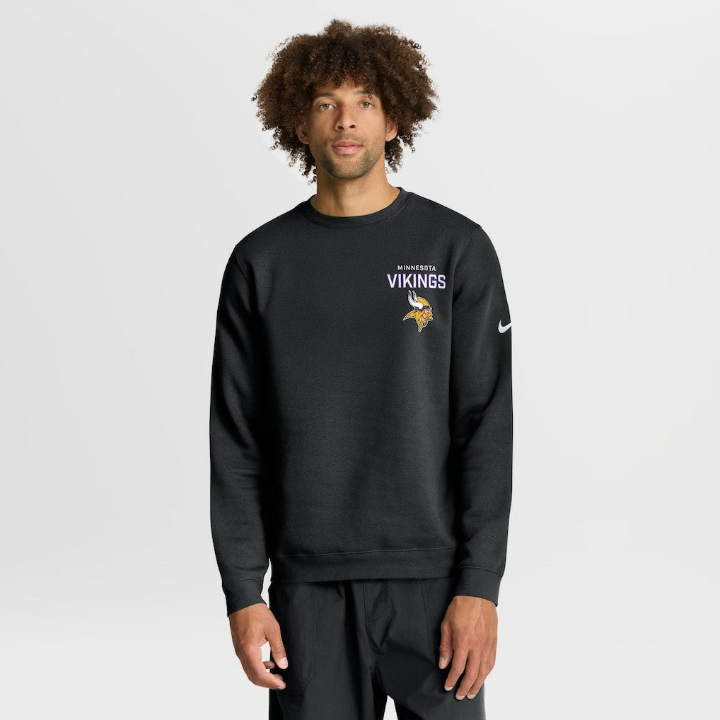 Minnesota Vikings Primetime Club Fleece Pullover Sweatshirt Black | Nike for Sale