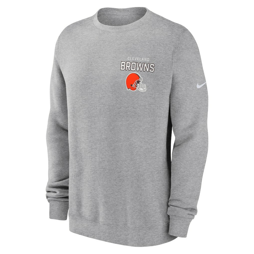 Cleveland Browns Primetime Club Fleece Pullover Sweatshirt Heather Gray | Nike for Sale