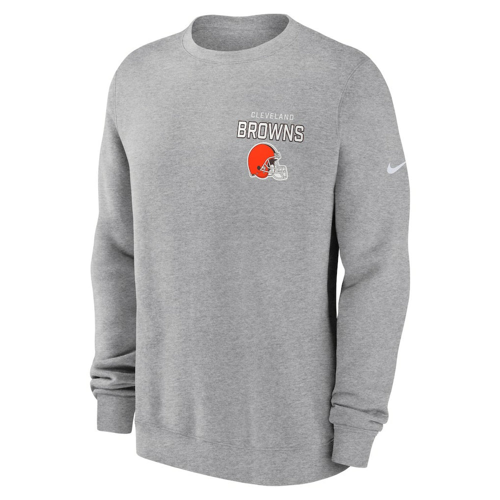 Cleveland Browns Primetime Club Fleece Pullover Sweatshirt Heather Gray | Nike for Sale