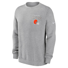 Cleveland Browns Primetime Club Fleece Pullover Sweatshirt Heather Gray | Nike for Sale