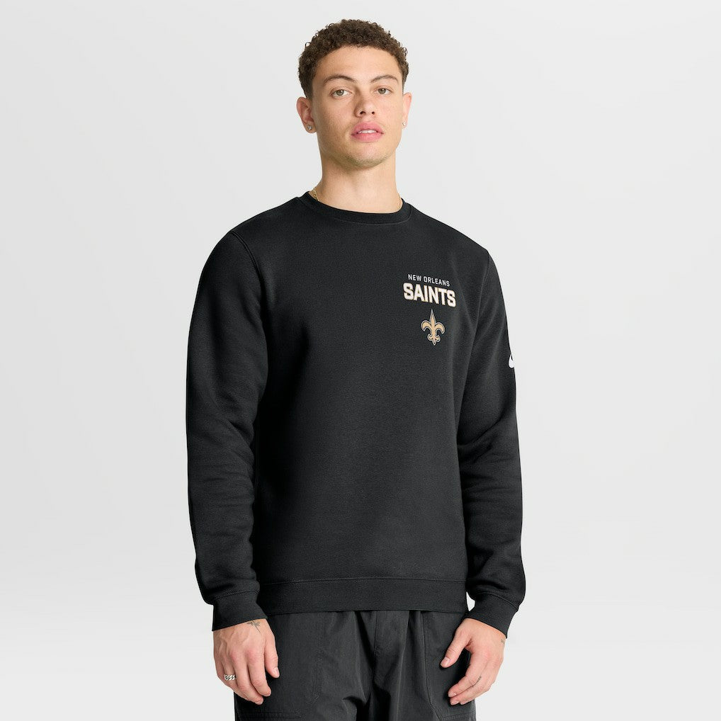 New Orleans Saints Primetime Club Fleece Pullover Sweatshirt Black | Nike for Sale