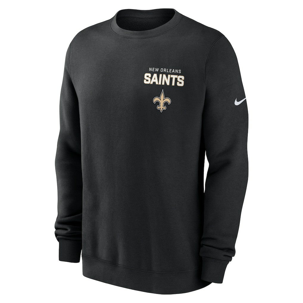 New Orleans Saints Primetime Club Fleece Pullover Sweatshirt Black | Nike for Sale