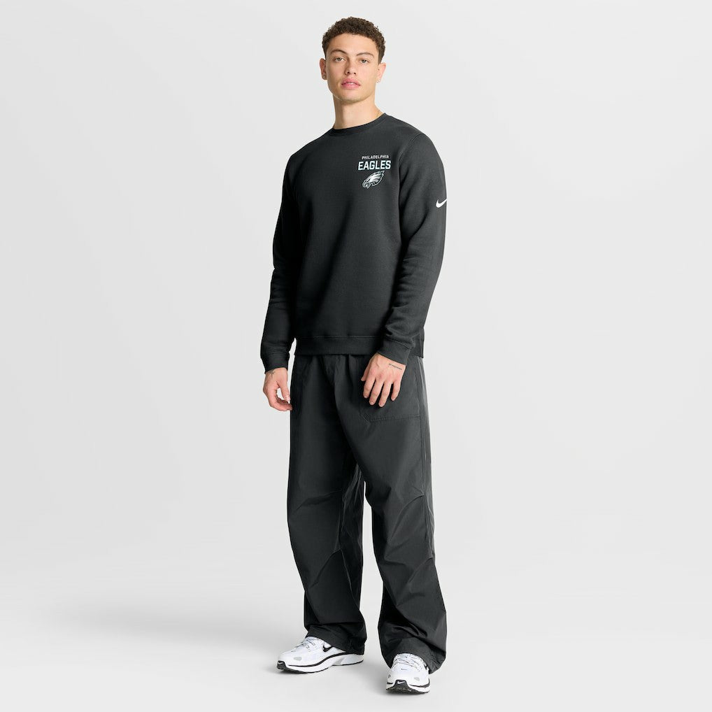 Philadelphia Eagles Primetime Club Fleece Pullover Sweatshirt Black | Nike for Sale
