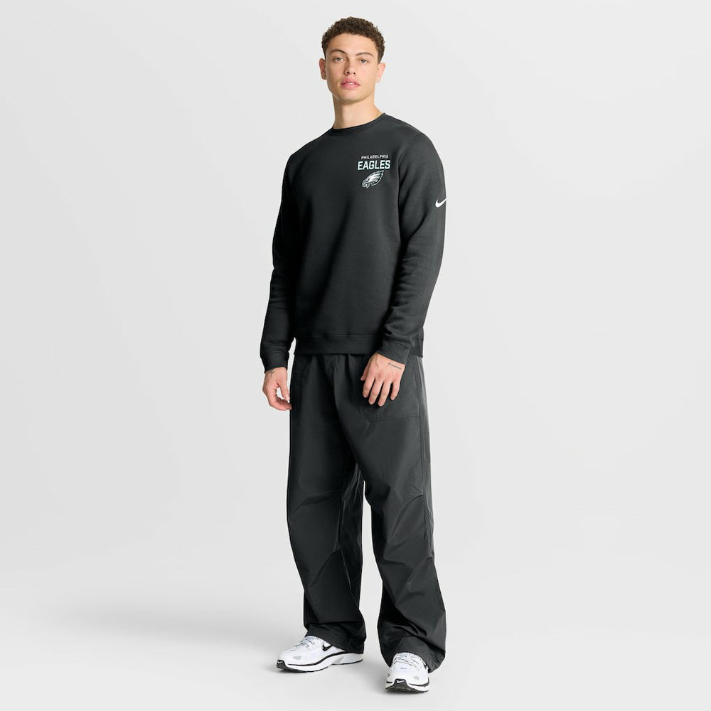 Philadelphia Eagles Primetime Club Fleece Pullover Sweatshirt Black | Nike for Sale