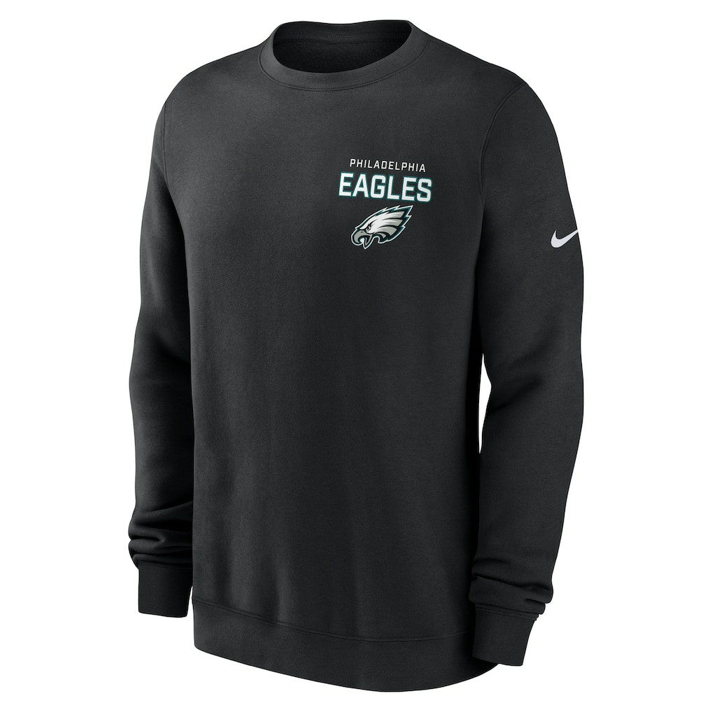 Philadelphia Eagles Primetime Club Fleece Pullover Sweatshirt Black | Nike for Sale