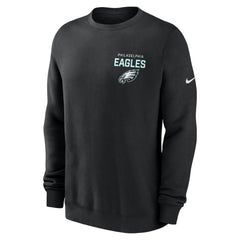 Philadelphia Eagles Primetime Club Fleece Pullover Sweatshirt Black | Nike for Sale