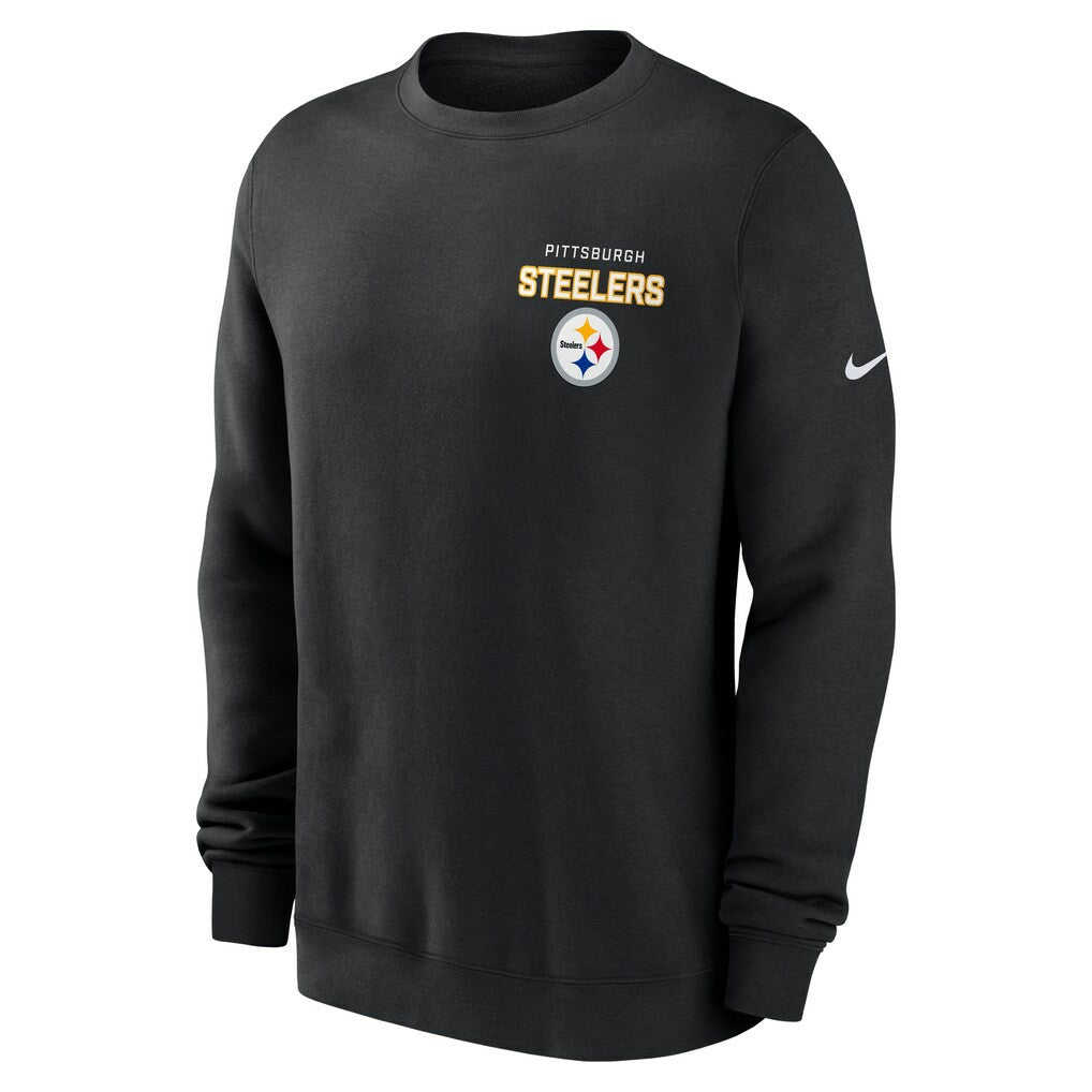 Pittsburgh Steelers Primetime Club Fleece Pullover Sweatshirt Black | Nike for Sale