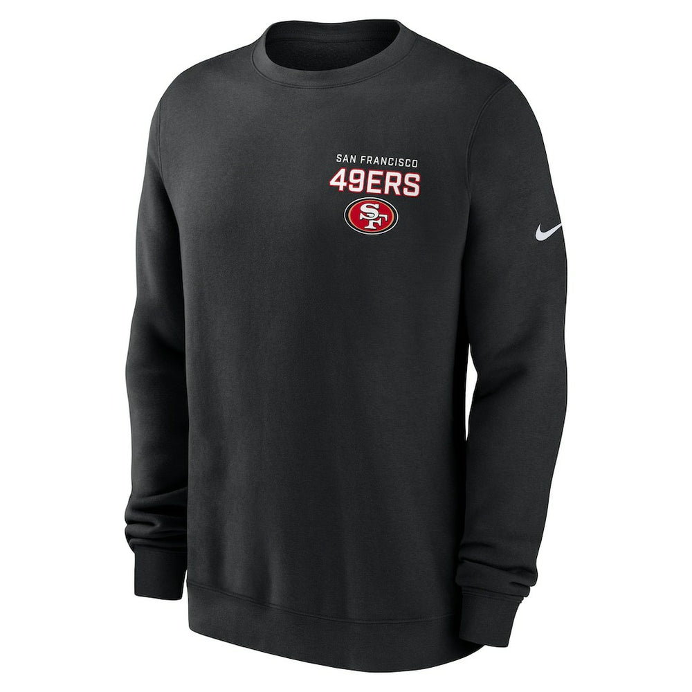 San Francisco 49ers Primetime Club Fleece Pullover Sweatshirt Black | Nike for Sale