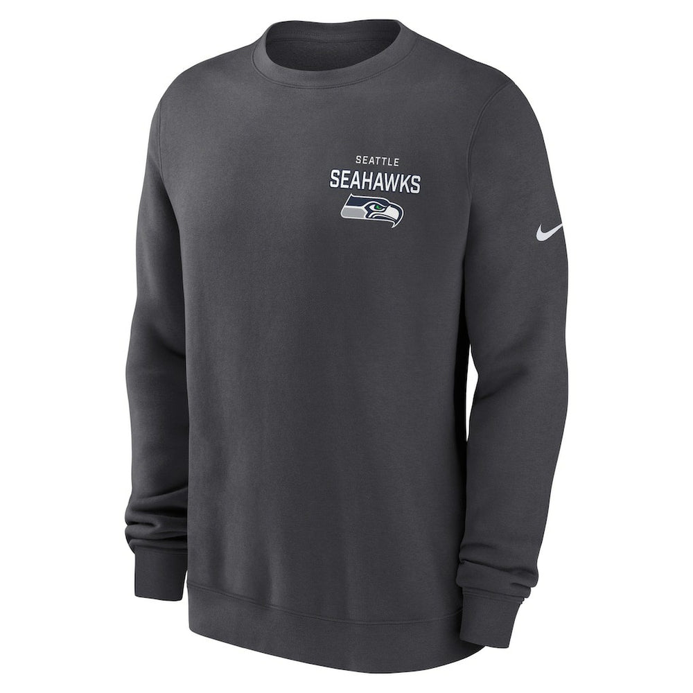 Seattle Seahawks Primetime Club Fleece Pullover Sweatshirt Anthracite | Nike for Sale