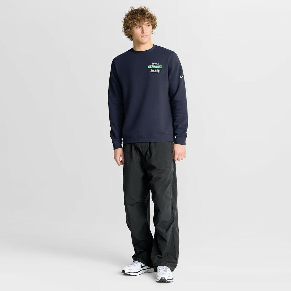 Seattle Seahawks Primetime Club Fleece Pullover Sweatshirt College Navy | Nike for Sale