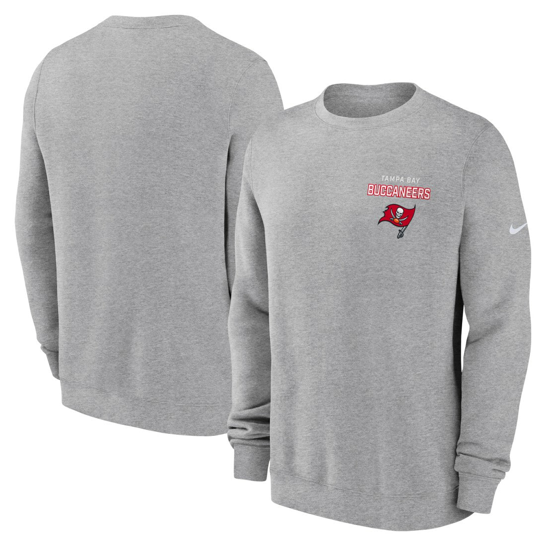 Tampa Bay Buccaneers Primetime Club Fleece Pullover Sweatshirt Heather Gray | Nike for Sale