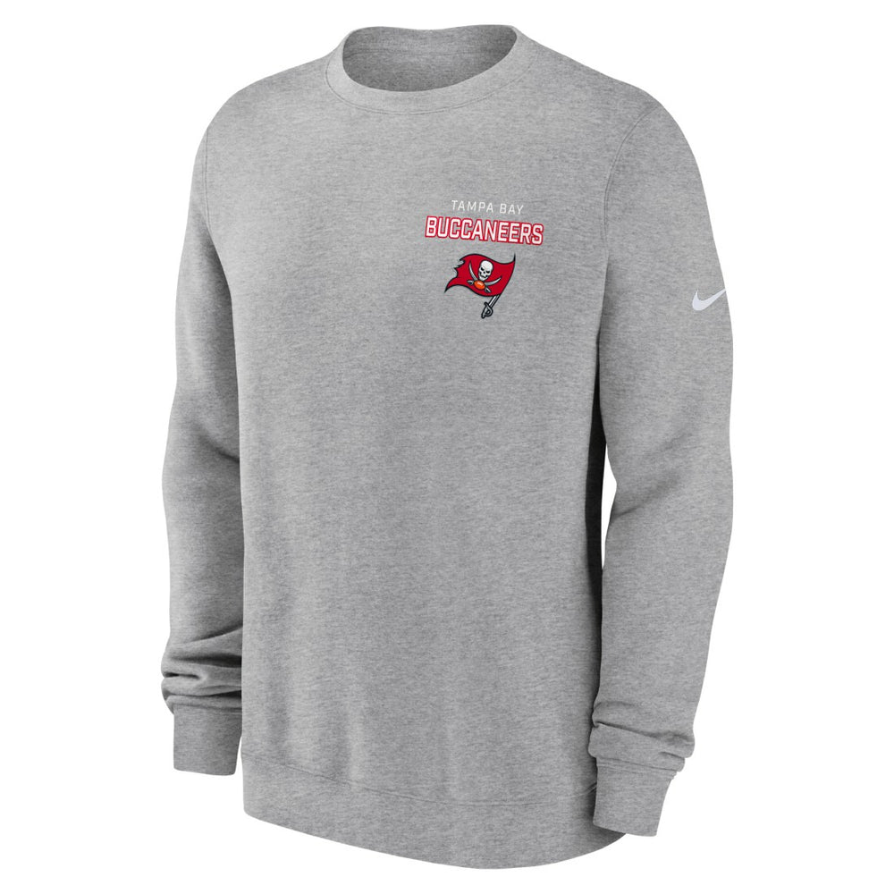 Tampa Bay Buccaneers Primetime Club Fleece Pullover Sweatshirt Heather Gray | Nike for Sale