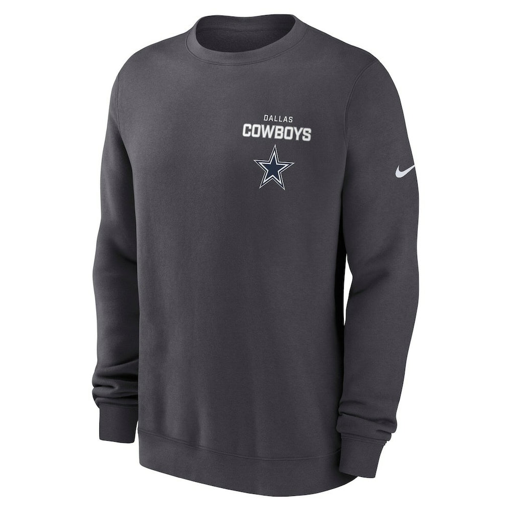 Dallas Cowboys Primetime Club Fleece Pullover Sweatshirt Anthracite | Nike for Sale