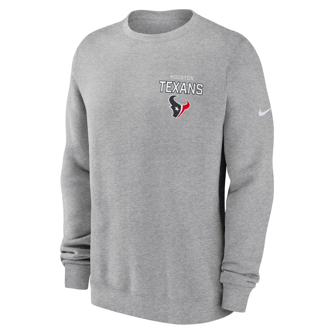 Houston Texans Primetime Club Fleece Pullover Sweatshirt Heather Gray | Nike for Sale